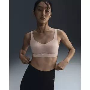 엘레이트 하이 서포트 여성 패드 컨버터블 스포츠 브라 - 파티클 베이지화
