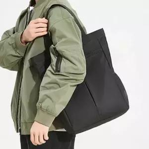 남녀공용 데일리 블랙 토트백 캐주얼 빅 쇼퍼백 숄더 토트백