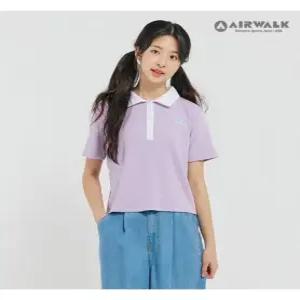 [에어워크주니어]GIRL 골지 카라 반팔 티셔츠