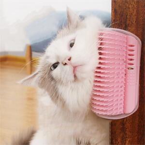 고양이 Scratcher 마사지 빗 애완 동물 테이블 코너 긁힌 자국 헤어 브러시 Catnip 제거  케어 액세서리