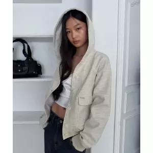 LOTSYOU_Archive Button Hoodie OATMEAL