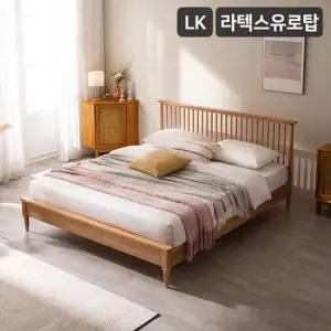 삼익가구 스윗 원목 침대(라텍스 유로탑 독립스프링 매트리스-라지킹)