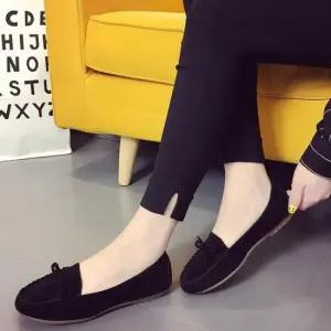 하이힐 여성화 스웨이드 모카신 데일리슈즈 단화 플랫슈즈
