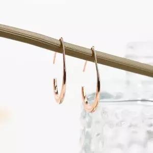 (실버) 심플 리프 링 귀걸이 주얼리 쥬얼리 악세사리 실버