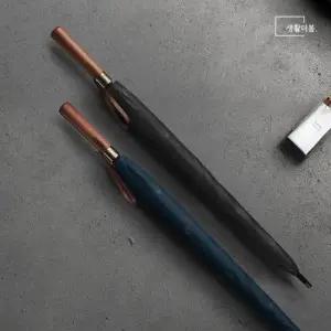 장우산검정 생활더봄 우드그립 초대형 골프자동장우산 8K사슴패턴