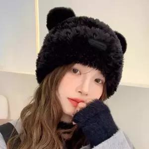 겨울모자 여성 겨울 비니 귀여운 동물 패션 털모자