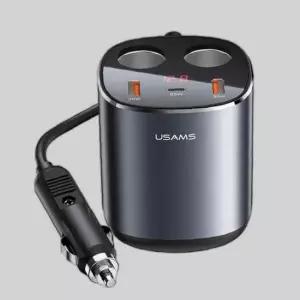 254W 5in1 멀티소켓 3포트 차량용 고속 USAMS CC151TC01 블랙 충전기