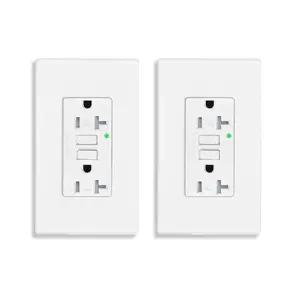 GREENCYLE 2 팩 GFCI 콘센트 20A /25V 접지 고장 회로 인터럽터 리셉터(LED 표시등 ) 내후성 소켓 ETL 흰색