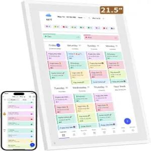 스마트 디지털 캘린더 25인치 전자 벽 및 안무 차트 가족 일정 계획자를 위한 풀 HD 인터랙티브 터치스크린