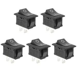 QTEATAK 5Pcs 온/오프 보트 로커 스위치 2핀 2위치 스냅 12V 110V 250V