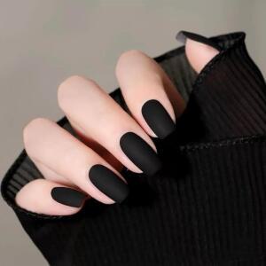 코스무 블랙 매트 네일 폴리쉬 아트 바니시용 퀵 드라이 래커 미스트 이펙트 피니시 벨벳 에어 10ml 0.34 floz