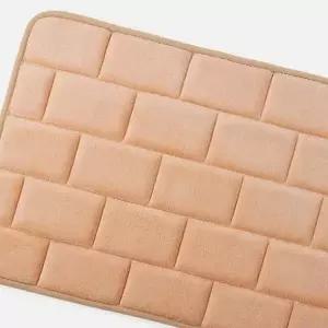 극세사 LV88OZ82 발매트 오렌지 60x40cm 욕실 목욕탕 깔개