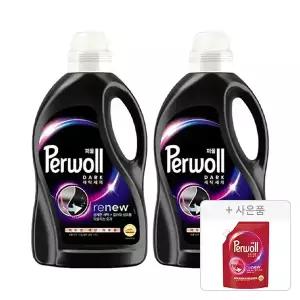 퍼울 다크 본품 1.9L, 2개 + 증정(세탁세제 (컬러, 다양한 색상 의류용), 300 ML, 1개)