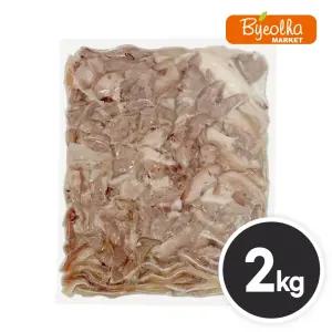 춘풍접객 삶은 돼지 머릿고기 슬라이스 2kg_국밥용 업소용 대용량 식당용 냉동 순대국 (수입)