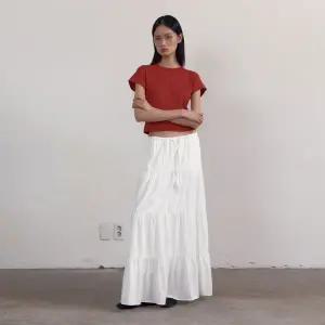 [38컴온커먼]Shirring Tiered Banding Skirts (White)