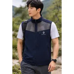 [블랙야크](의정부점)남성 여름 등산 낚시 냉감 메쉬조끼 M유틸리티하이브리드알파베스트 1BYVSM4002