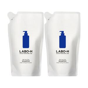 라보에이치 두피강화 클리닉 쿨링&노세범 샴푸 리필팩 400ml, 2개