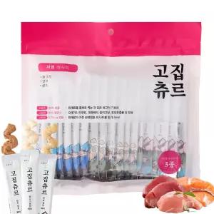 고집츄르 닭 연어 참치 버라이어티팩 고양이 대용량 짜먹는 간식 660g 60p