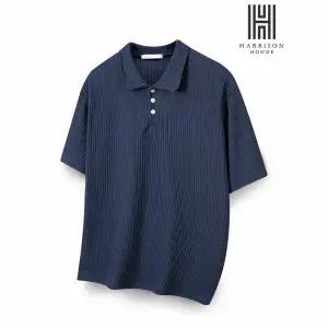 [하프클럽/해리슨]애플 골지 카라 니트 반팔 SNCC1001