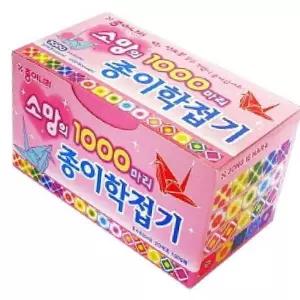 (다올)종이접기 소망의1000마리학접기 50x50mm 색종이