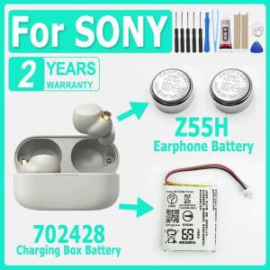 소니 WF-1000XM4 블루투스 이어 버드 헤드셋 배터리 + 무료 선물 도구 용 고품질 Z55H 3.85V 70mAh