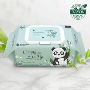[] 대용량 가성비 엠보싱 캡형 PAN 물티슈 100매 10팩
