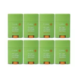 김정문알로에 큐어 에어라이트 유브이 쉴드 선스틱 20g(SPF50+) 8개 Ss (29414937)