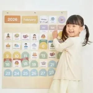 쏠앤샘 몬테소리 패브릭 달력 포켓 차트