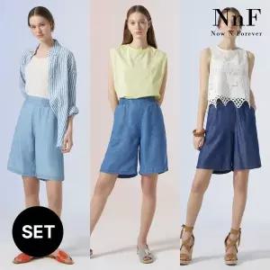 [NNF] 여성 텐셀 밴딩 하프 팬츠 3종세트
