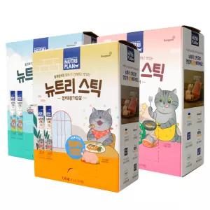 동원 뉴트리플랜 뉴트리스틱 14g x 100p 3종모음 고양이간식 츄르
