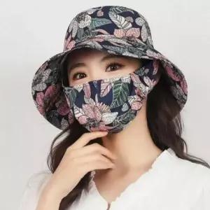 [텐바이텐]마스크 플라워 겸용 일체형 일 네이비 모자
