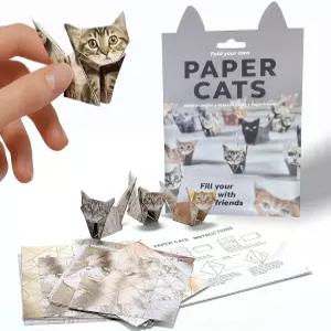 DIY 종이접기 고양이 키트 - 애호가를 위한 창의적인 선물 나만의 3D 접기 어른과 청소년을 재미있고