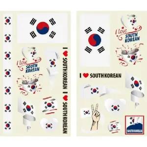 [하프클럽/알티피아]10장1셋트 응원 물타투 월드컵스티커 태극기 싸더라