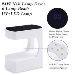 미니 USB 네일 램프 LED 및 UV 매니큐어 기계 경화 젤 스마트 센서 네일 아트 도구와 휴대용 빠른 건조 네일 건조기