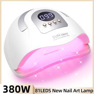 SUN X26 MAX 네일 건조기 기계 380W UV LED 램프 손톱 81LED 젤 경화 매니큐어 램프 자동 스마트 센서 네일 아트