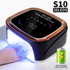 네일 아트 UV LED 라이트 충전식 건조기 모든 젤의 빠른 위한 스마트 무선 HD 디스플레이 네일 건조 라이트
