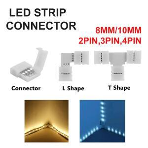 5개 무료 납땜 LED 커넥터 2핀 3핀 4핀 5핀 TLX 모양 코너 810MM RGB SMD 5050 2835 스트립 라이트용