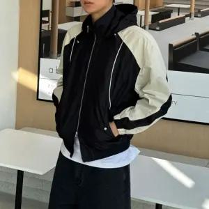 남친 가을 톤 트렌치코트 바람막이 후드 점퍼 야상 루즈핏 잠바 다운 MF3