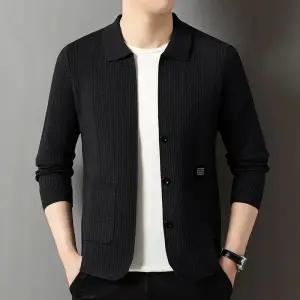 윈터솔져 남친 니트 가을 캐주얼 데일리룩 셔츠 칼라 카디건 솔리드 KUK3