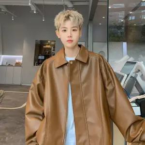 샤오원샵 남친 빈티지 키작남 항공 점퍼 레더 코트 봄가을 시크 스트리트 오버핏 재킷 꾹3