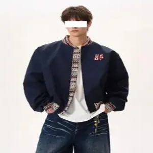 샤오원샵 남성 빈티지 봄 키작남 항공 점퍼 가죽 코트 가을칼라 재킷 꾹3