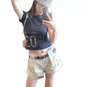 여성루즈핏핫팬츠 반바지 빈티지 허리밴딩 바지 팬츠 루즈 신축성 A라인 캐주얼