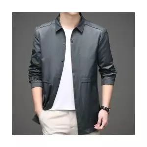 야무치 남자 데일리룩 코트 트렌치 하프 얇은 캐주얼 칼라 봄가을 재킷 KUK3