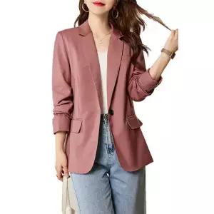 무천도사 여사친 여친 울 코트 재킷 정장 플랫 숄더 패드 봄가을 스몰 스탠딩 정방 슬림 KKE3
