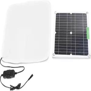 LICAEVEY 태양광 패널 반려동물 난방 패드 12V 50W - 개 고양이 야외 자동차 여행 치킨 쿱 금고 배터리