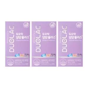 듀오락 얌얌플러스 두오락 냠냠플러스 츄어블 유산균 80정 3개 DJ