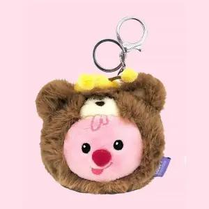 [하프클럽/]캐릭터가방인형 동물얼굴키링(곰) 캐릭터키링