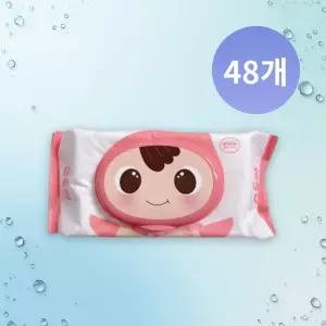 순둥이 무향 물티슈 휴대용 캡형 베이직 20매 48개