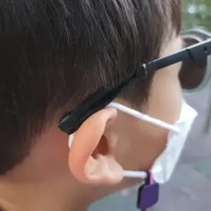 P1 안경 흘러내림방지 실리콘 다리팁 귀고무 블랙 2P