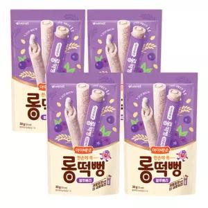 아이배냇 롱떡뻥 블루베리 30g 4개 아기과자 개별포장 쌀과자 돌아이 간식